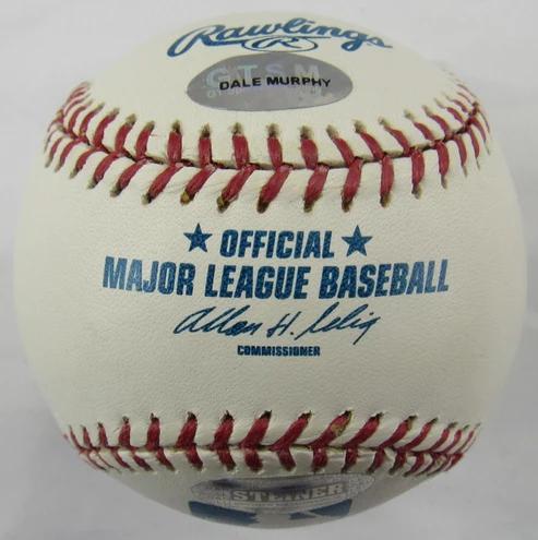 Dale Murphy Signed OML Baseball Inscribed "NL MVP 82, 83" (Steiner) at PristineAuction.com Dale Murphy Signed OML Baseball Inscribed "NL MVP 82, 83" (Steiner) at PristineAuction.com