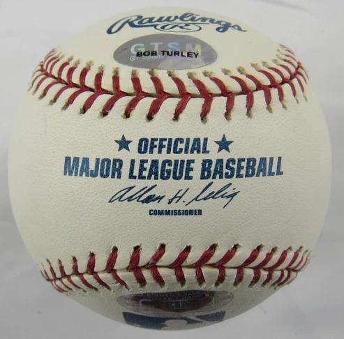 Bob Turley Signed OML Baseball Inscribed "WS MVP 58" & "Cy 58" (Steiner) at PristineAuction.com Bob Turley Signed OML Baseball Inscribed "WS MVP 58" & "Cy 58" (Steiner) at PristineAuction.com
