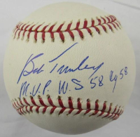 Bob Turley Signed OML Baseball Inscribed "WS MVP 58" & "Cy 58" (Steiner) at PristineAuction.com