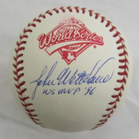 John Wetteland Signed 1996 World Series Logo Baseball Inscribed "WS MVP '96" (Steiner) at PristineAuction.com