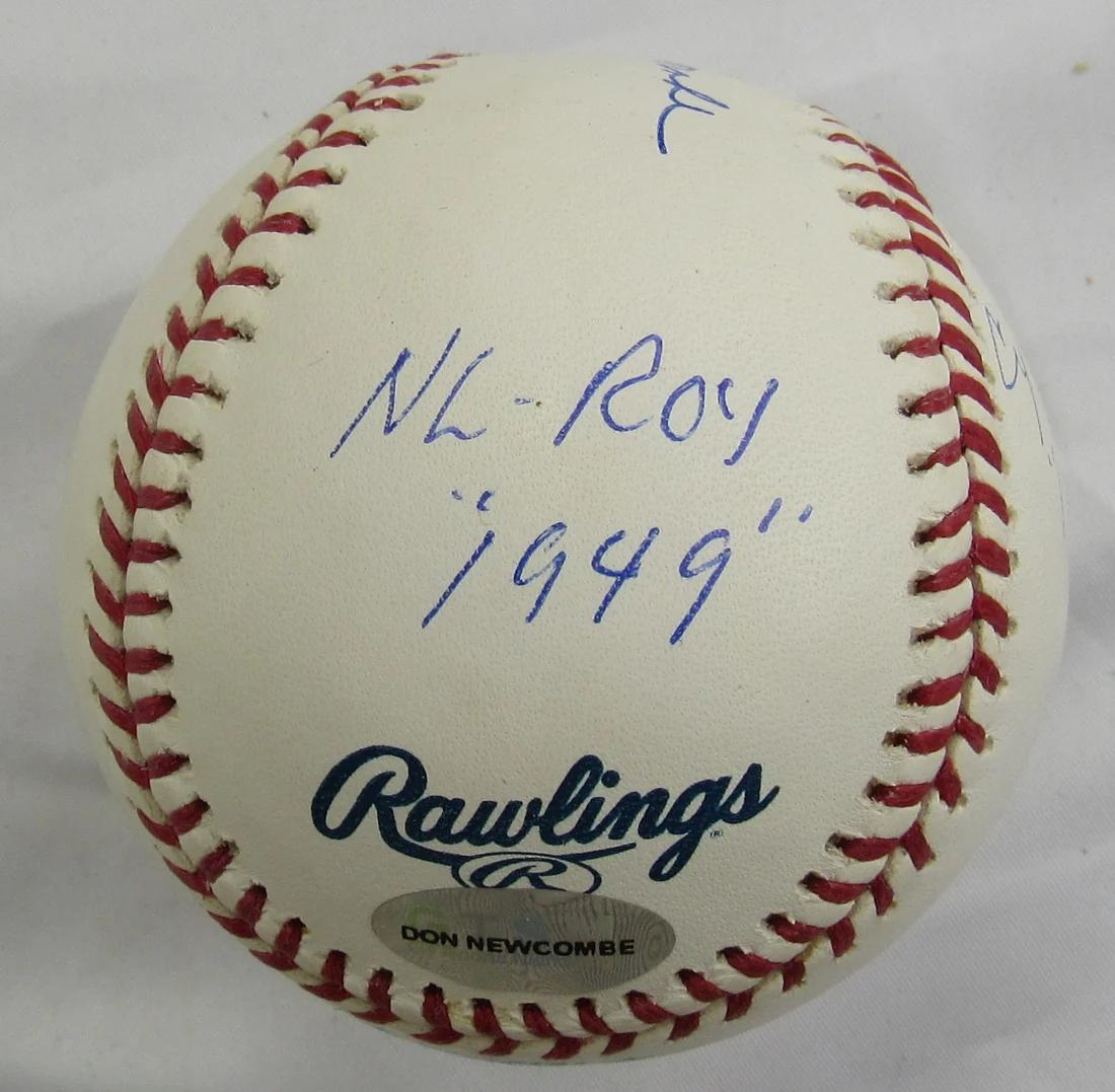 Don Newcombe Signed OML Baseball Inscribed "NL ROY 1949" (Steiner) at PristineAuction.com Don Newcombe Signed OML Baseball Inscribed "NL ROY 1949" (Steiner) at PristineAuction.com