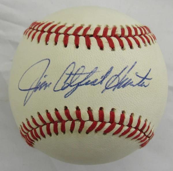 Jim "Catfish" Hunter Signed OAL Baseball (PSA) at PristineAuction.com Jim "Catfish" Hunter Signed OAL Baseball (PSA) at PristineAuction.com
