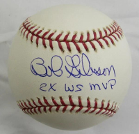 Bob Gibson Signed OML Baseball Inscribed "2x WS MVP" (Steiner) at PristineAuction.com