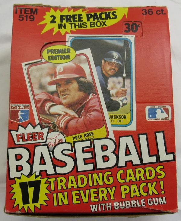 1981 Fleer Baseball Card Wax Box 33/38 Count at PristineAuction.com 1981 Fleer Baseball Card Wax Box 33/38 Count at PristineAuction.com