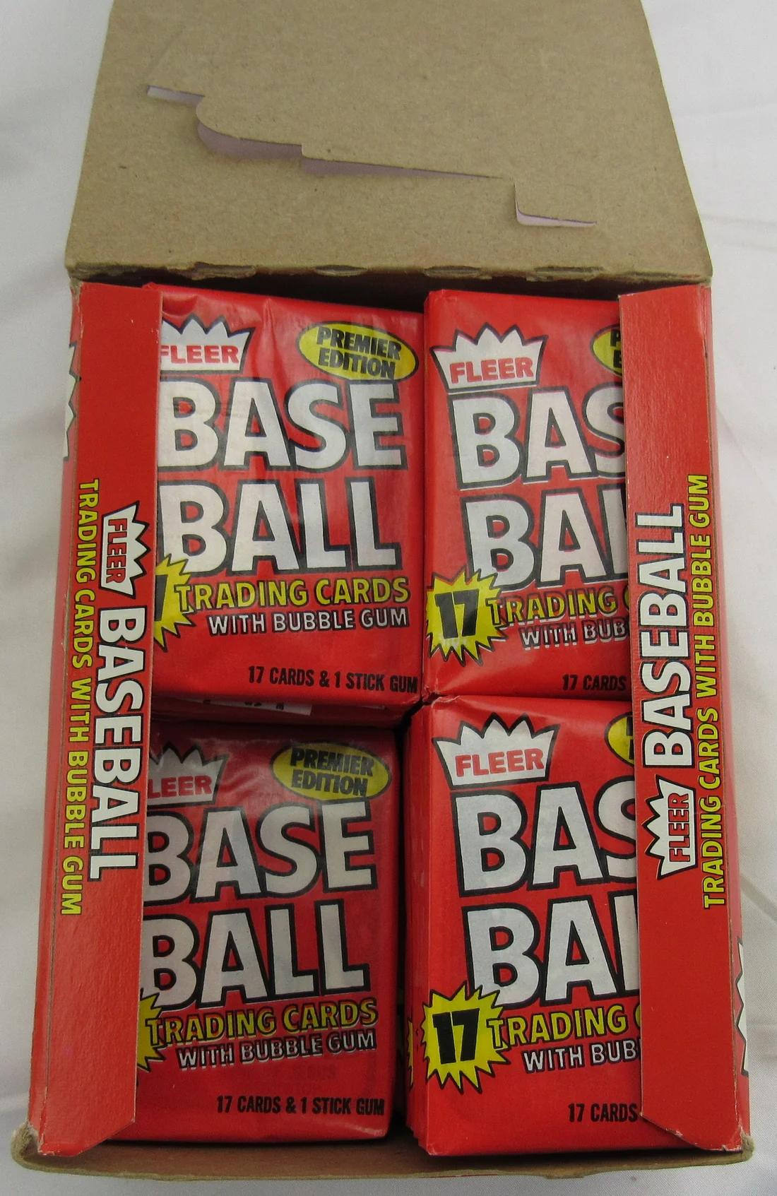 1981 Fleer Baseball Card Wax Box 33/38 Count at PristineAuction.com 1981 Fleer Baseball Card Wax Box 33/38 Count at PristineAuction.com