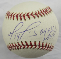 David Ortiz Signed OML Baseball Inscribed "04 ALCS MVP" (Steiner) at PristineAuction.com