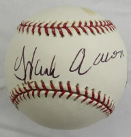 Hank Aaron Signed OML Baseball (Steiner) at PristineAuction.com