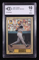 Barry Bonds 1987 Topps #320 RC (BCCG 10) at PristineAuction.com