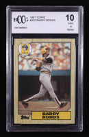 Barry Bonds 1987 Topps #320 RC (BCCG 10) at PristineAuction.com