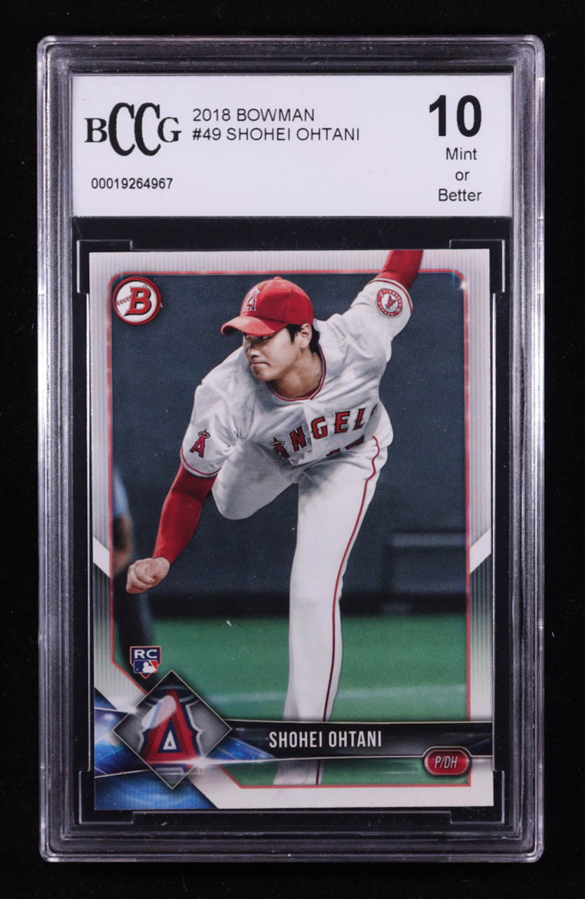 Shohei Ohtani 2018 Bowman #49 RC (BCCG 10) at PristineAuction.com Shohei Ohtani 2018 Bowman #49 RC (BCCG 10) at PristineAuction.com
