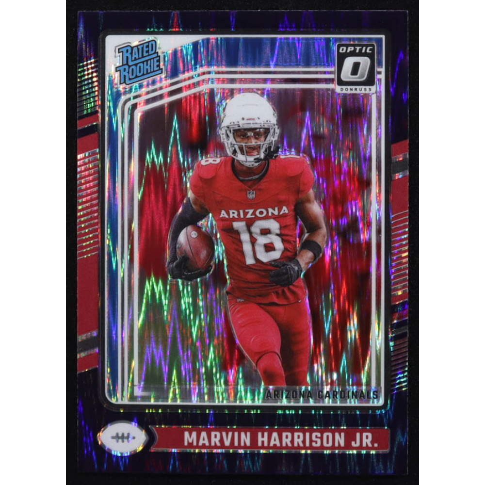 Marvin Harrison Jr.  2024 Donruss Optic Purple Shock #276 RR RC at PristineAuction.com