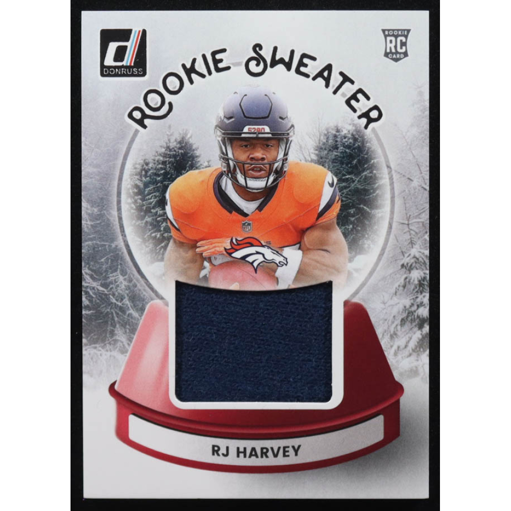 RJ Harvey 2025 Donruss Rookie Holiday Sweaters #34 RC at PristineAuction.com