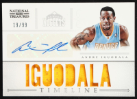 Andre Iguodala 2012-13 Panini National Treasures Timeline Materials Custom Names Signatures Game-Worn Jsy #5 #19/99 at PristineAuction.com