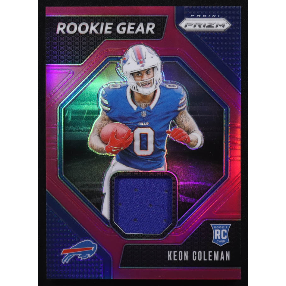 Keon Coleman 2024 Panini Prizm Rookie Gear Pink #15 RC at PristineAuction.com