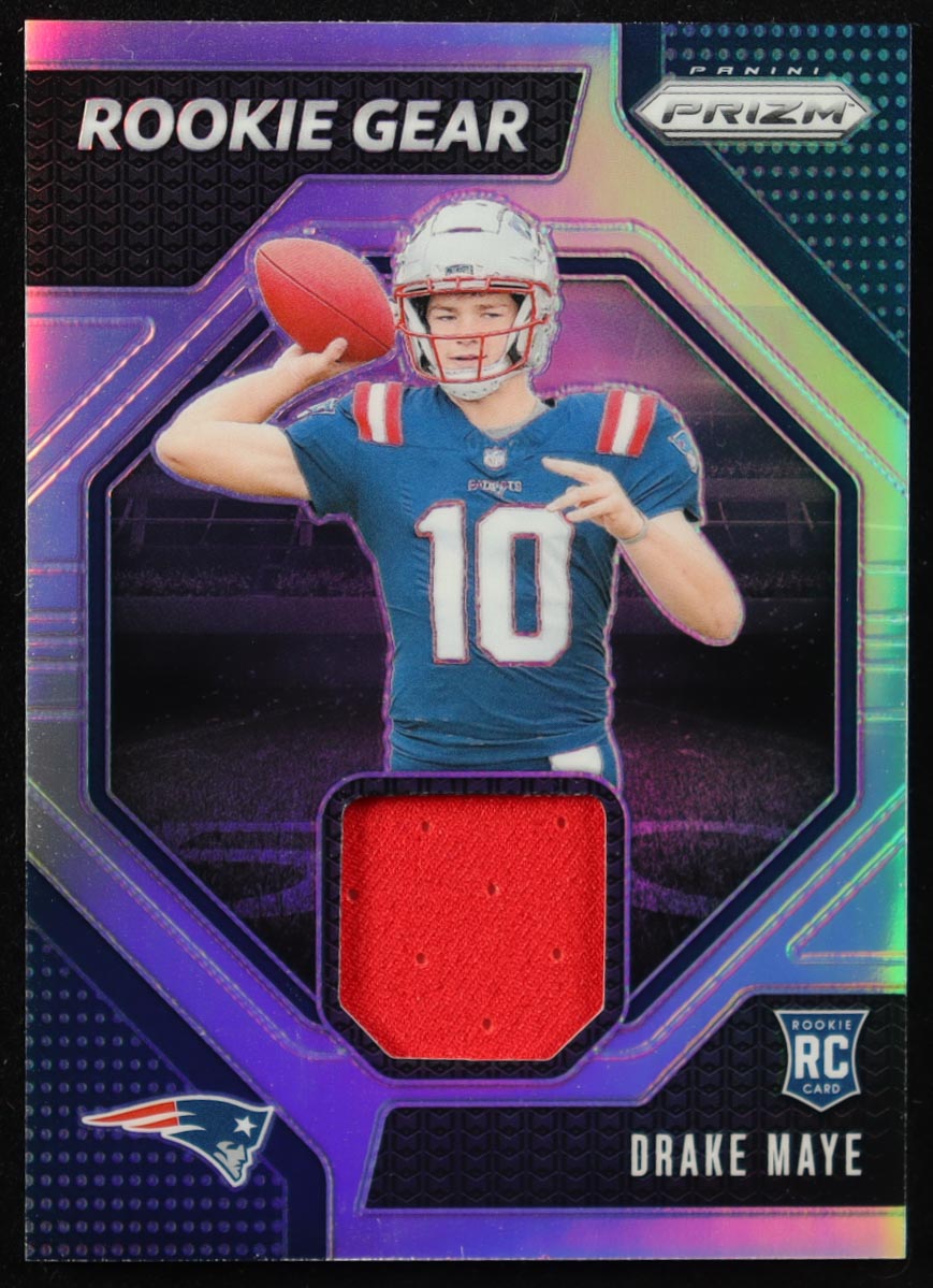 Drake Maye 2024 Panini Prizm Rookie Gear #6 RC at PristineAuction.com Drake Maye 2024 Panini Prizm Rookie Gear #6 RC at PristineAuction.com