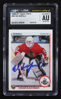 Ed Belfour Signed 1990-91 Upper Deck Star Rookie #55 RC (CGC | Autograph Graded CGC 10) at PristineAuction.com