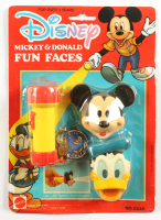 1988 Disney's "Mickey & Donald Fun Faces" Flashlight Action Figure Set at PristineAuction.com