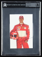 Michael Schumacher Signed Formula 1 Ferrari Postcard (Beckett) at PristineAuction.com