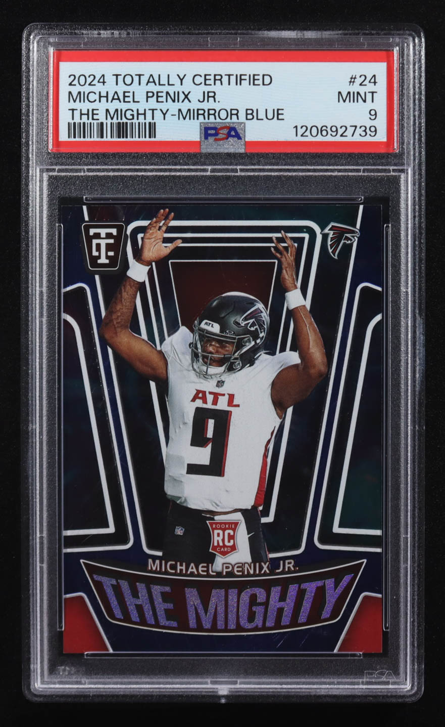 Michael Penix Jr. 2024 Totally Certified The Mighty Mirror Blue #24 RC #66/199 (PSA 9) at PristineAuction.com Michael Penix Jr. 2024 Totally Certified The Mighty Mirror Blue #24 RC #66/199 (PSA 9) at PristineAuction.com