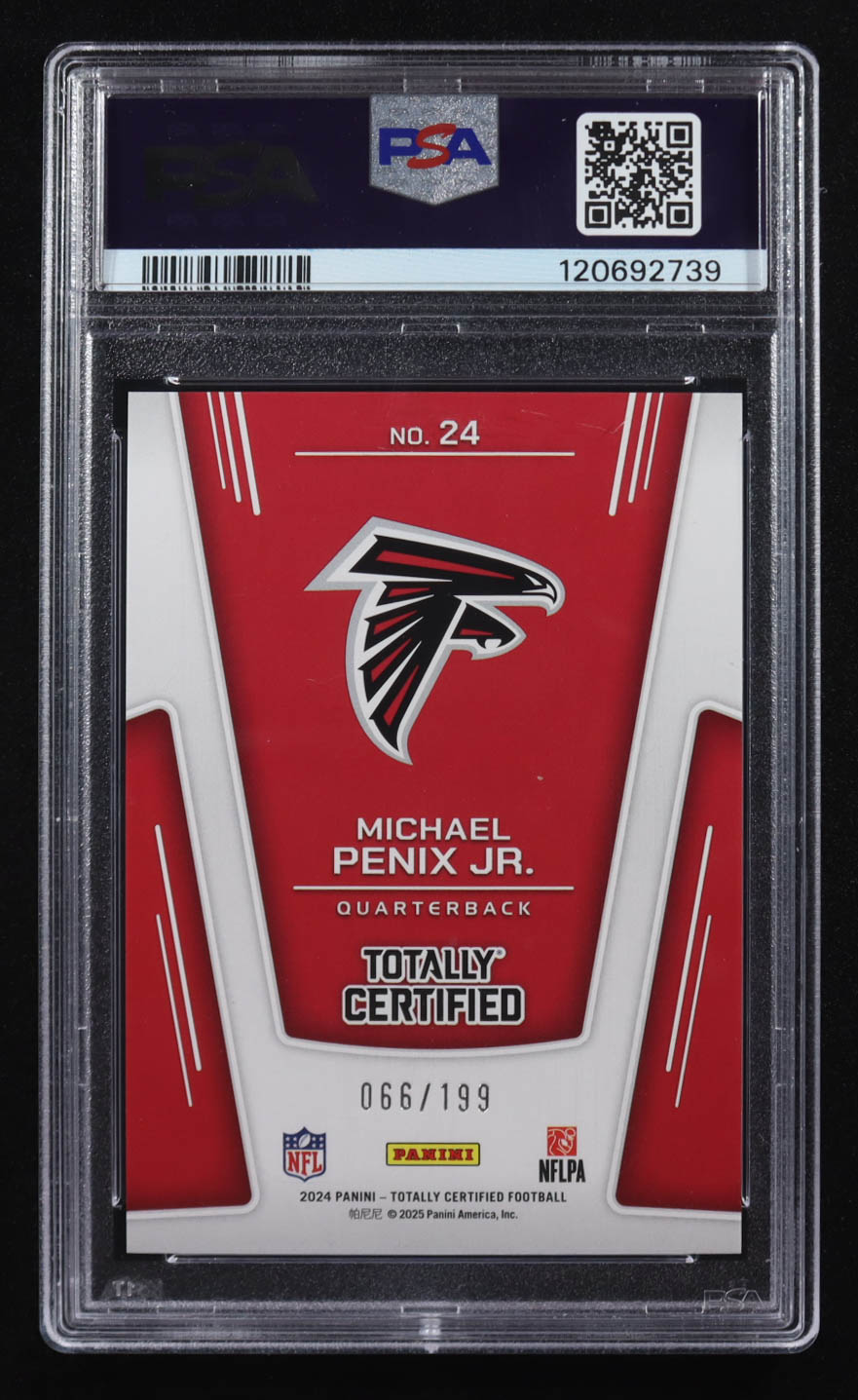 Michael Penix Jr. 2024 Totally Certified The Mighty Mirror Blue #24 RC #66/199 (PSA 9) at PristineAuction.com Michael Penix Jr. 2024 Totally Certified The Mighty Mirror Blue #24 RC #66/199 (PSA 9) at PristineAuction.com
