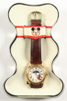 Unused 1970 Vintage Walt Disney Mickey Mouse Moon Face Watch with Original Packaging at PristineAuction.com