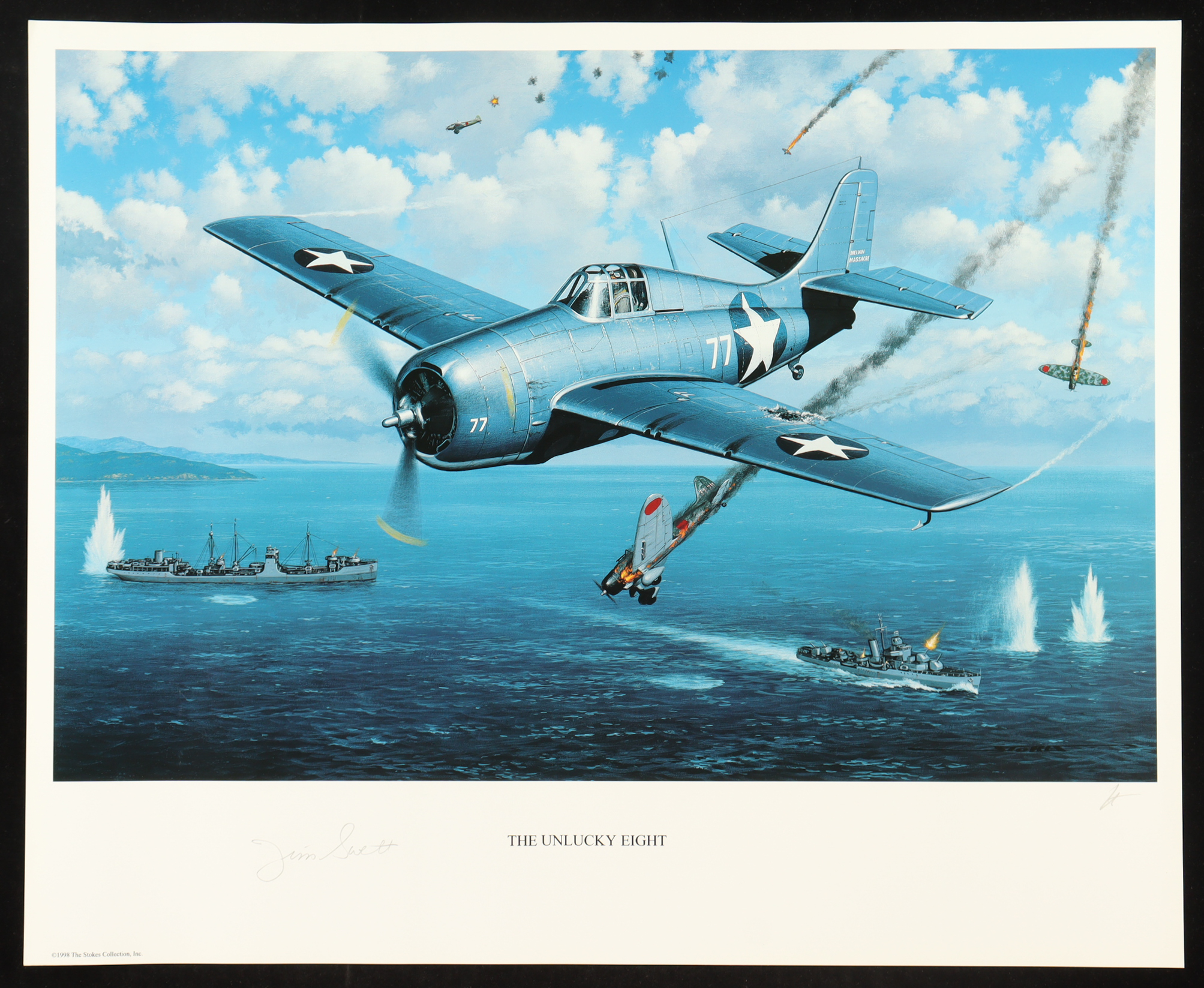 James E. Swett Signed Stan Stokes "The Unlucky Eight" Lithograph (AIV) at PristineAuction.com James E. Swett Signed Stan Stokes "The Unlucky Eight" Lithograph (AIV) at PristineAuction.com