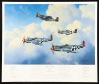 CE Bud Anderson & Bill Overstreet Signed Stan Stokes "Fallen Comrades of the 357th FG" Lithograph (AIV) at PristineAuction.com