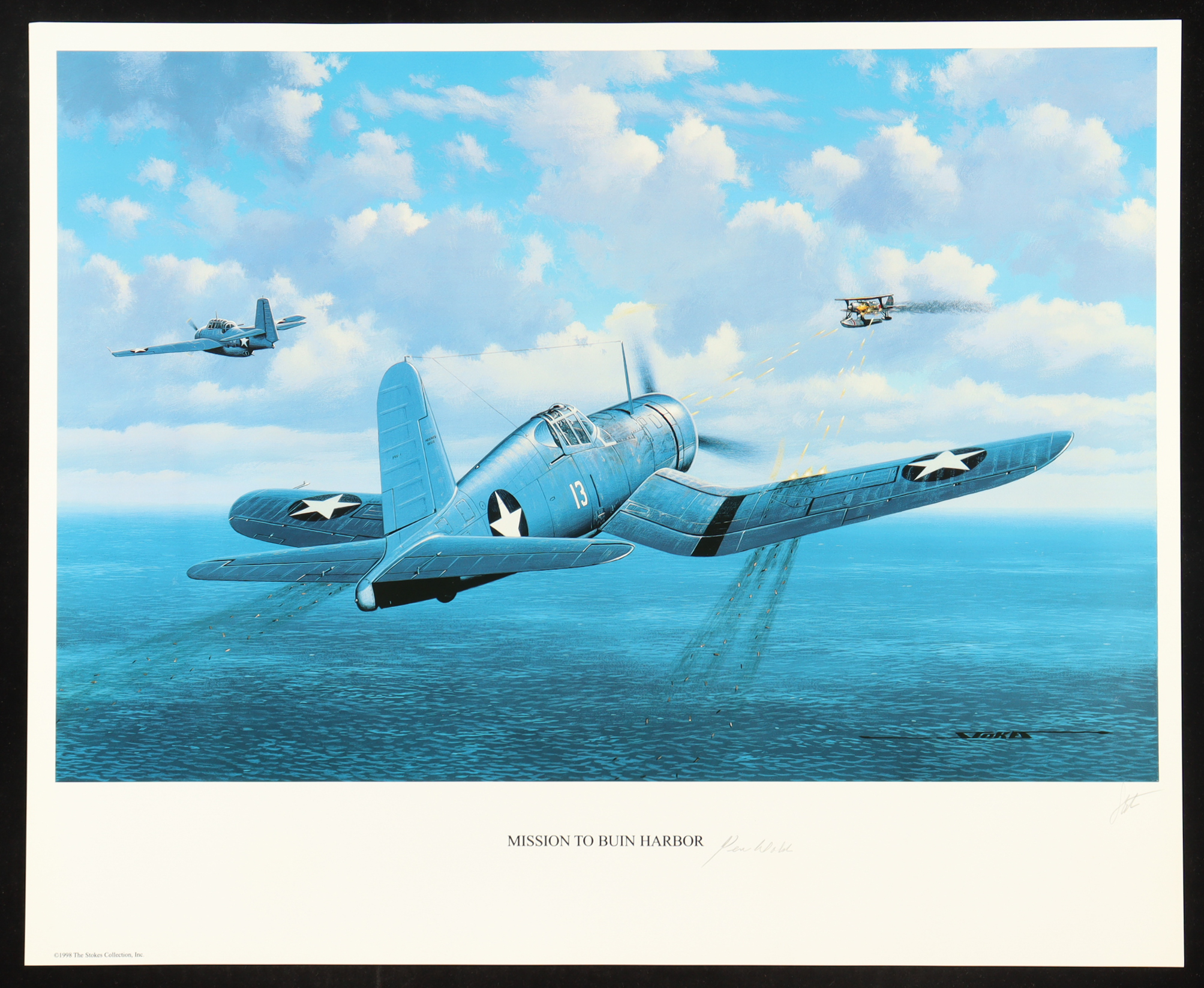 Kenneth Walsh Signed Stan Stokes "Mission To Buin Harbor" Lithograph (AIV) at PristineAuction.com Kenneth Walsh Signed Stan Stokes "Mission To Buin Harbor" Lithograph (AIV) at PristineAuction.com