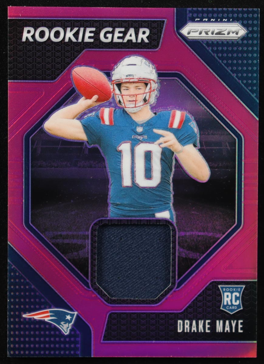 Drake Maye 2024 Panini Prizm Rookie Gear Pink #6 RC at PristineAuction.com Drake Maye 2024 Panini Prizm Rookie Gear Pink #6 RC at PristineAuction.com