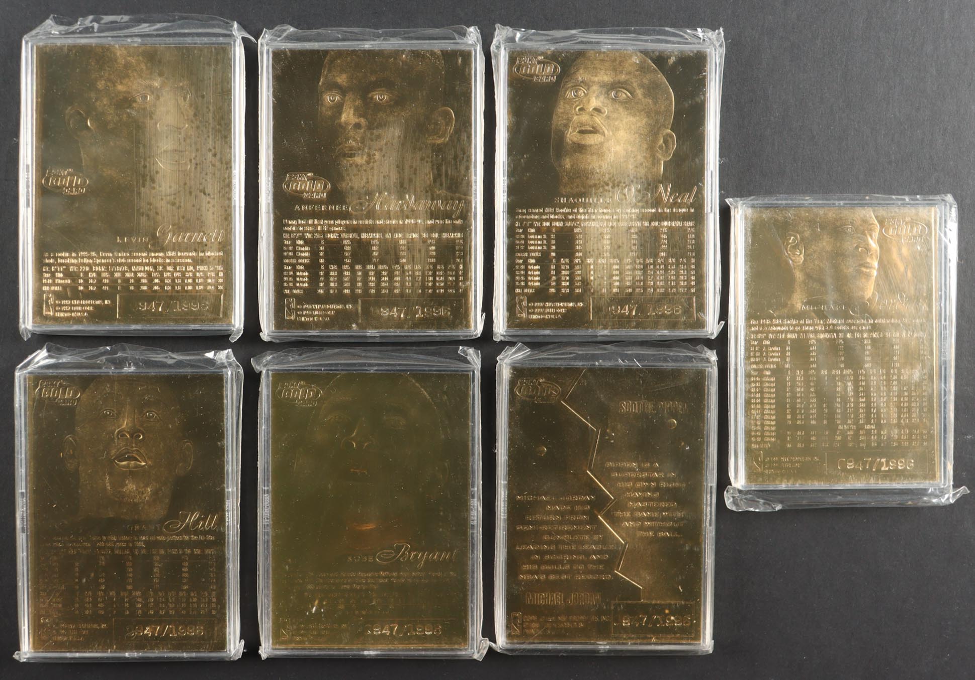 1998 Fleer Gems Of The Game 23KT Gold LE Set Of (7) Cards at PristineAuction.com 1998 Fleer Gems Of The Game 23KT Gold LE Set Of (7) Cards at PristineAuction.com