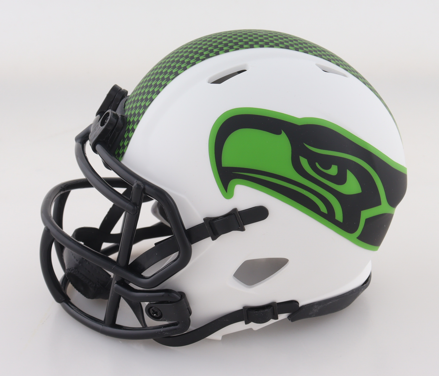 Warren Moon Signed Seahawks Lunar Eclipse Alternate Speed Mini Helmet Inscribed "HOF 06" (Beckett) at PristineAuction.com Warren Moon Signed Seahawks Lunar Eclipse Alternate Speed Mini Helmet Inscribed "HOF 06" (Beckett) at PristineAuction.com