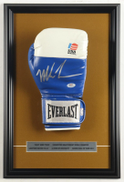Mike Tyson Signed Custom Framed Everlast USA Boxing Glove Display with Stat Plaque (PSA & Tyson) at PristineAuction.com