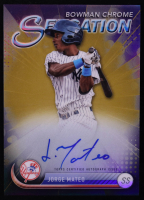 Jorge Mateo 2017 Bowman Chrome Sensation Autographs Gold Refractors #CSAJM #36/50 at PristineAuction.com
