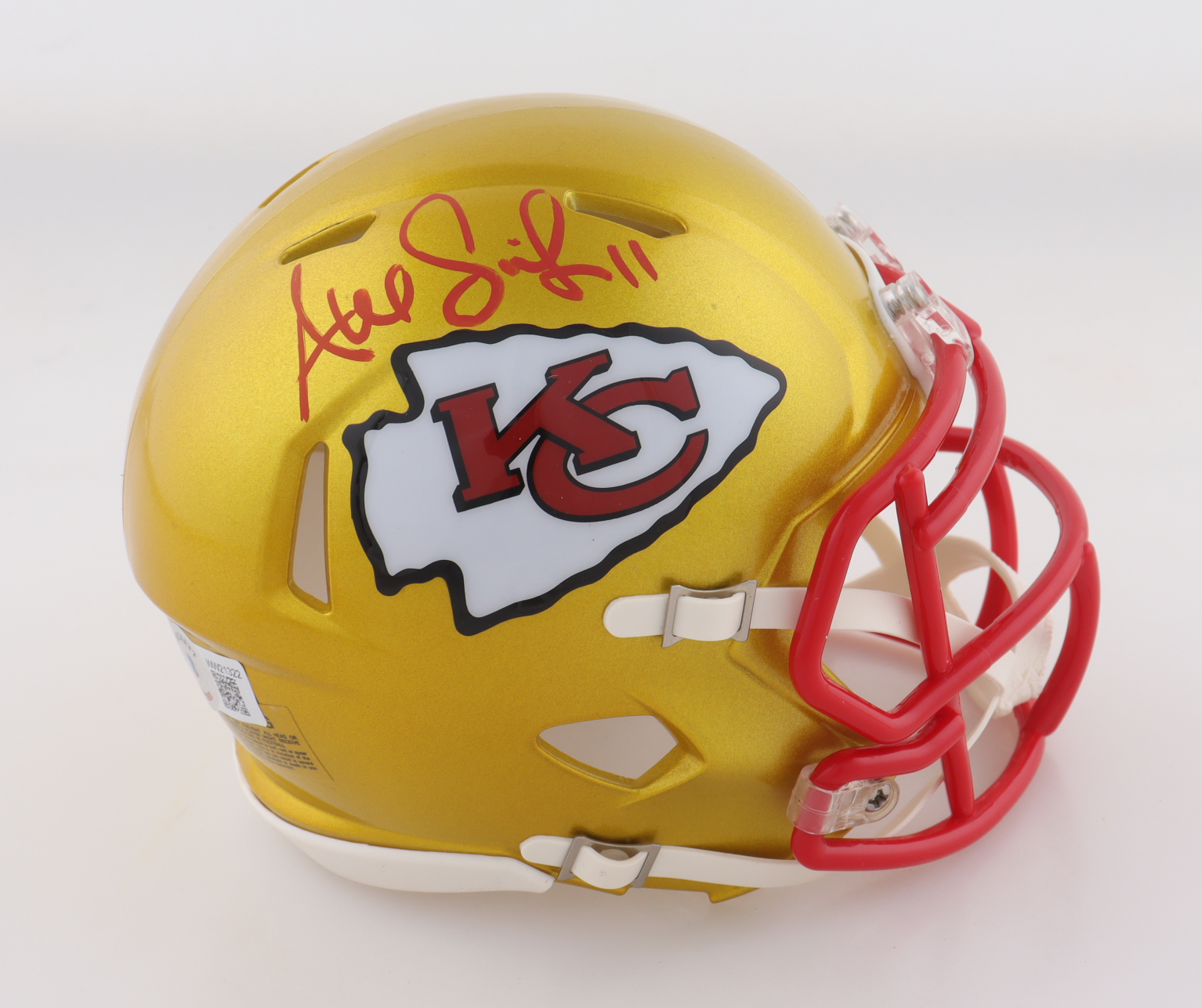 Alex Smith Signed Chiefs Flash Alternate Speed Mini Helmet (Beckett) at PristineAuction.com Alex Smith Signed Chiefs Flash Alternate Speed Mini Helmet (Beckett) at PristineAuction.com
