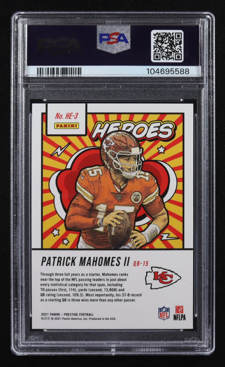 Patrick Mahomes II 2021 Prestige Heroes #3 (PSA 9) at PristineAuction.com Patrick Mahomes II 2021 Prestige Heroes #3 (PSA 9) at PristineAuction.com