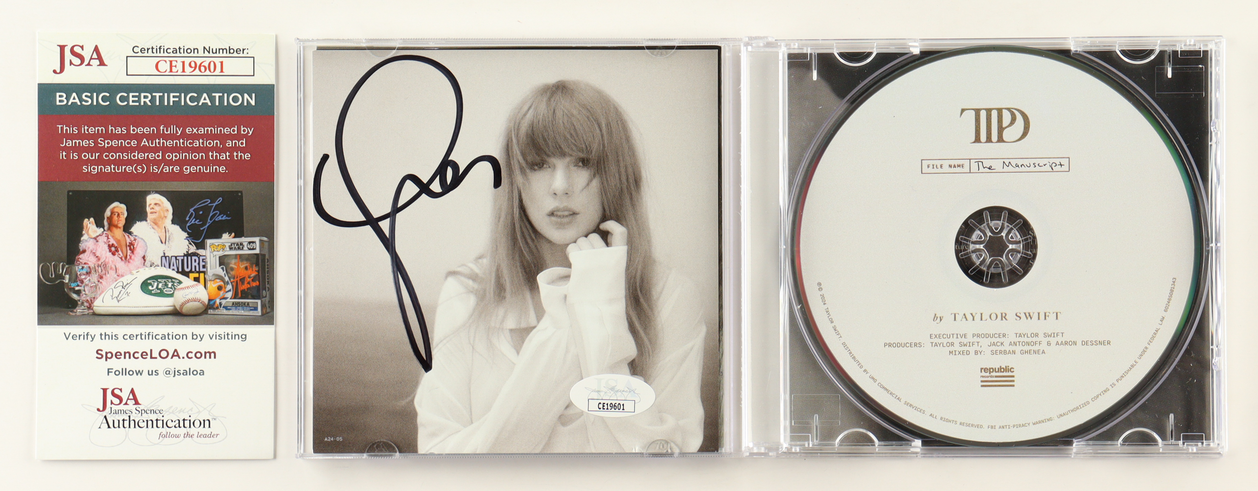 Taylor Swift Signed "The Tortured Poets Department" CD Album Insert (JSA) at PristineAuction.com Taylor Swift Signed "The Tortured Poets Department" CD Album Insert (JSA) at PristineAuction.com