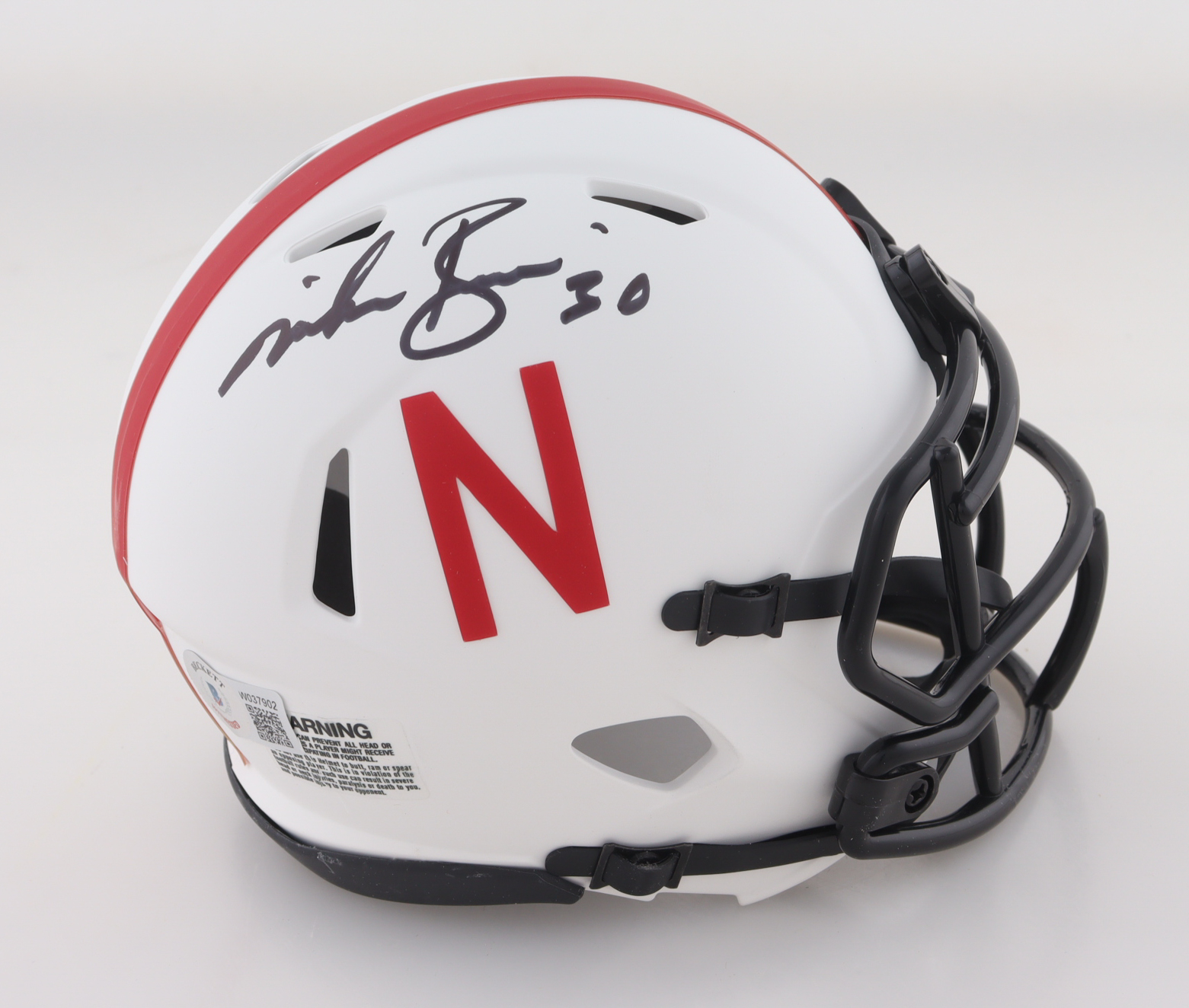 Mike Rozier Signed Nebraska Cornhuskers Lunar Eclipse Alternate Speed Mini Helmet (Beckett) at PristineAuction.com Mike Rozier Signed Nebraska Cornhuskers Lunar Eclipse Alternate Speed Mini Helmet (Beckett) at PristineAuction.com