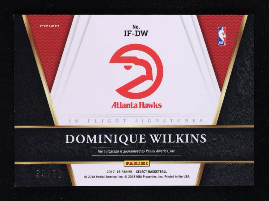 Dominique Wilkins 2017-18 Select In Flight Signatures #IFDW #35/60 at PristineAuction.com Dominique Wilkins 2017-18 Select In Flight Signatures #IFDW #35/60 at PristineAuction.com
