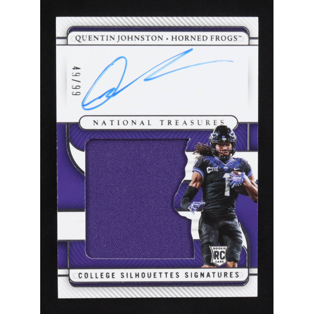 Quentin Johnston 2023 Panini National Treasures Collegiate College Silhouettes Signatures #CSS-QJ RC #49/99 at PristineAuction.com