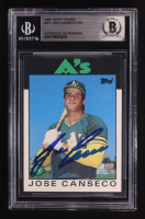 Jose Canseco Signed 1986 Topps Traded #20T RC (BGS Encapsulated) at PristineAuction.com