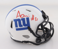 Azeez Ojulari Signed Giants Lunar Eclipse Alternate Speed Mini Helmet (Beckett) at PristineAuction.com