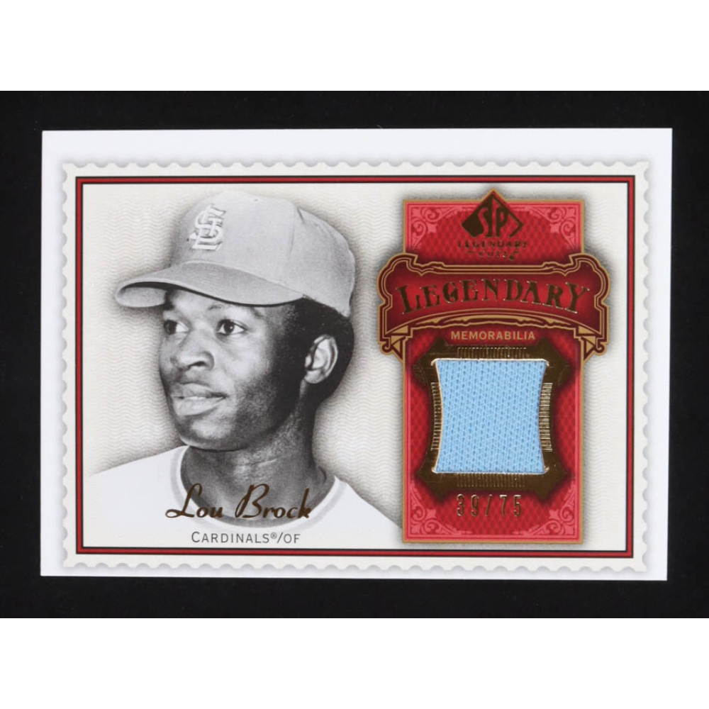 Lou Brock 2009 Upper Deck Sp Legendary Cuts Memorabilia #LM-L82 #39/75 at PristineAuction.com