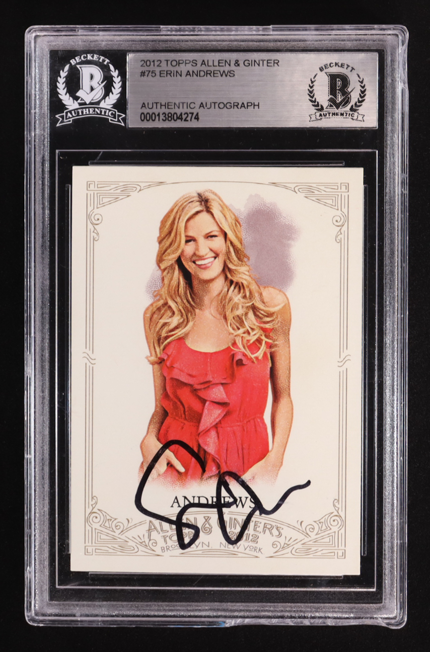 Erin Andrews Signed 2012 Topps Allen and Ginter #75 (BGS Encapsulated) at PristineAuction.com Erin Andrews Signed 2012 Topps Allen and Ginter #75 (BGS Encapsulated) at PristineAuction.com