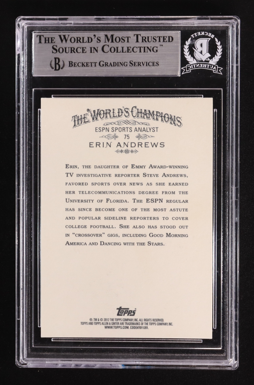 Erin Andrews Signed 2012 Topps Allen and Ginter #75 (BGS Encapsulated) at PristineAuction.com Erin Andrews Signed 2012 Topps Allen and Ginter #75 (BGS Encapsulated) at PristineAuction.com