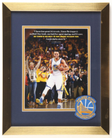 Stephen Curry Custom Warriors Framed Motivational Photo Display with Team Logo Patch at PristineAuction.com