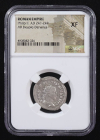 Philip II (A.D. 247-249) Roman Empire AR Antoninianus Rome Mint Ancient Silver Coin (NGC XF) at PristineAuction.com