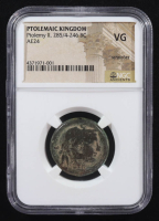 Ptolemy II Philadelphos (285/4-246 B.C.) Ptolemaic Kingdom AE24 Ancient Coin (NGC VG Scratches) at PristineAuction.com
