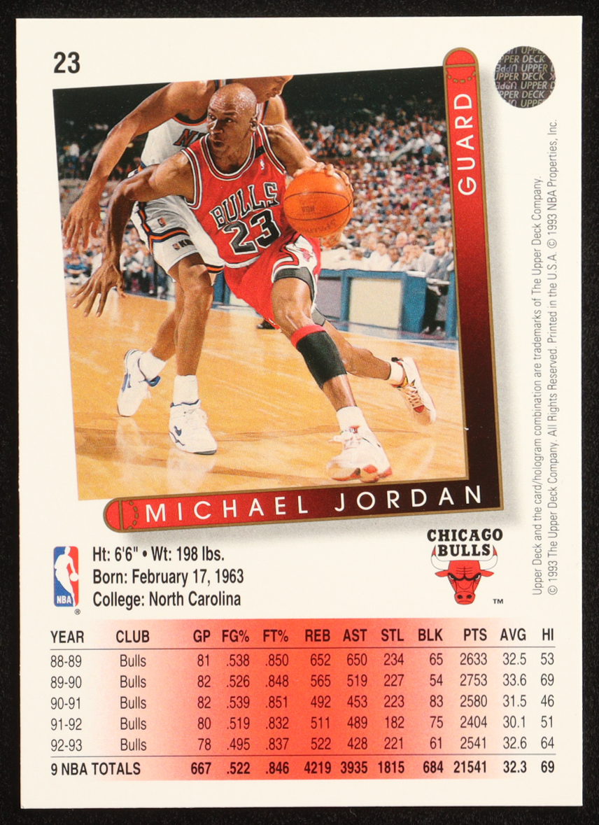 Michael Jordan 1993-94 Upper Deck #23 at PristineAuction.com Michael Jordan 1993-94 Upper Deck #23 at PristineAuction.com