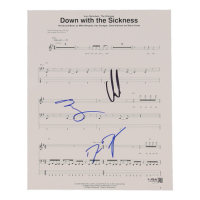 Dan Donegan, Mike Wengren, & David Draiman Signed "Down With the Sickness" Lyric Sheet (JSA) at PristineAuction.com
