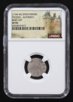 Alfonso I (1104-1134) Spain Billon Dinero Medieval Silver Coin Toledo Mint (NGC XF45) at PristineAuction.com